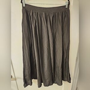 Vintage - Silk "Sunny Leigh" Black Full Midi Skirt - Size M